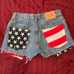 Vintage Levi American flag short
